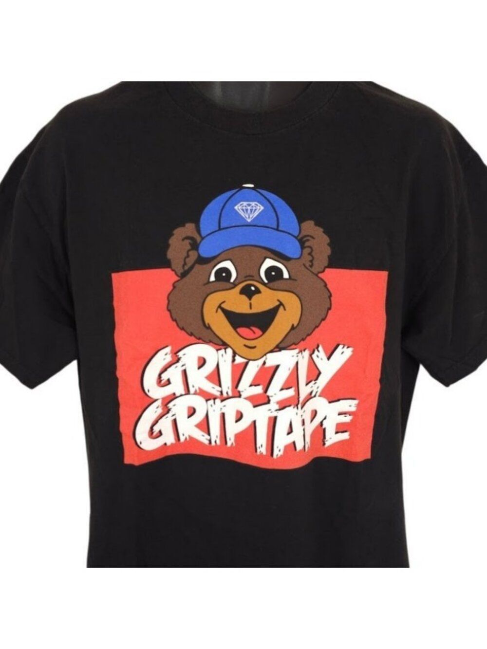 Vintage Diamond Supply X Grizzly Griptape T Shirt Mens Size Large Black Y2K USA